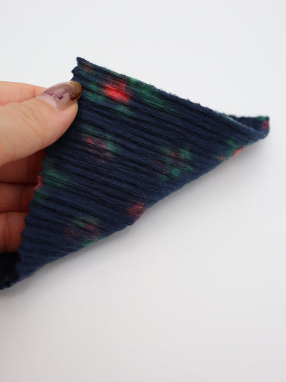 【25AW-171】花柄プリントランダムプリーツ加工起毛天竺ニット　/0.5ｙあたり=～1135円