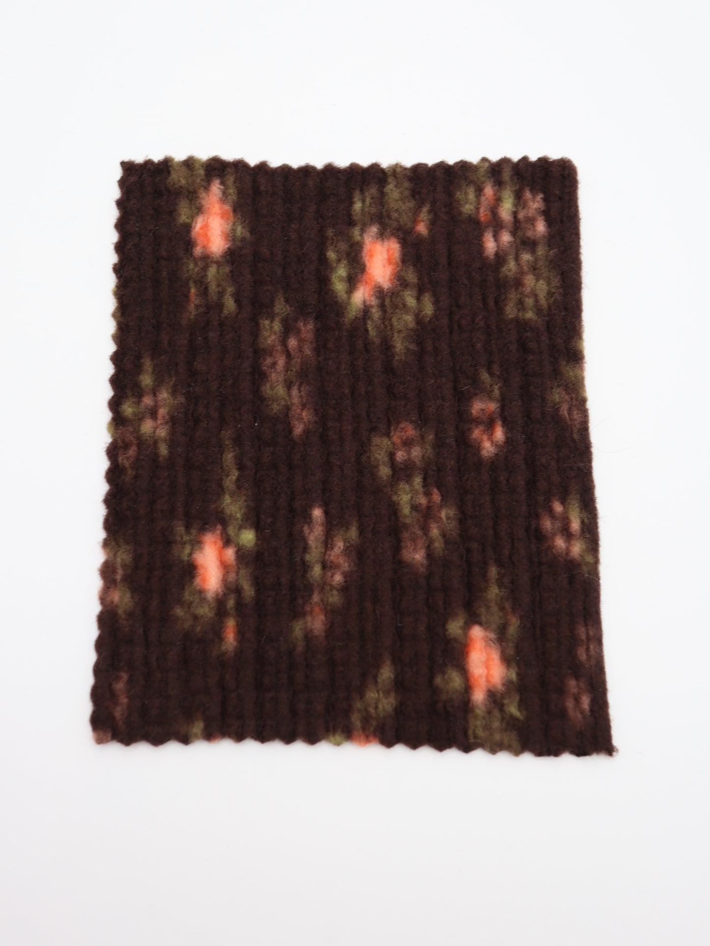 【25AW-171】花柄プリントランダムプリーツ加工起毛天竺ニット　/0.5ｙあたり=～1135円