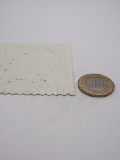 高伸縮！カラフルつぶつぶ入りフライスニット｜【生地幅】約167センチ 【混率】綿90％ポリエステル5％ポリウレタン5％｜ドッグウエア・KIDSウエア・トップス・雑貨向き｜26AW-087