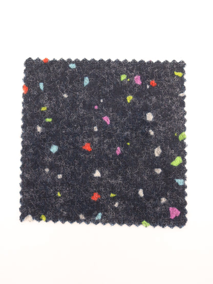 カラフルペイント風プリント起毛杢ニット｜【生地幅】約142センチ 【混率】ポリエステル80%レーヨン15%ポリウレタン5%｜ドッグウエア・KIDSウエア・トップス・雑貨向き｜26AW-114