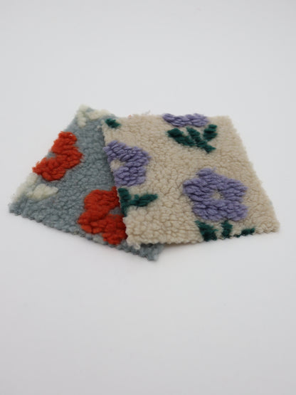 レトロリーフフラワーボア生地 プロ作家向け 犬服工場 業務用ハンドメイド布地 韓国生地