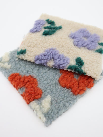 レトロリーフフラワーボア生地 プロ作家向け 犬服工場 業務用ハンドメイド布地 韓国生地