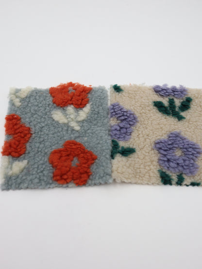 レトロリーフフラワーボア 生地質感 毛足詳細 プロ作家向けハンドメイド布地