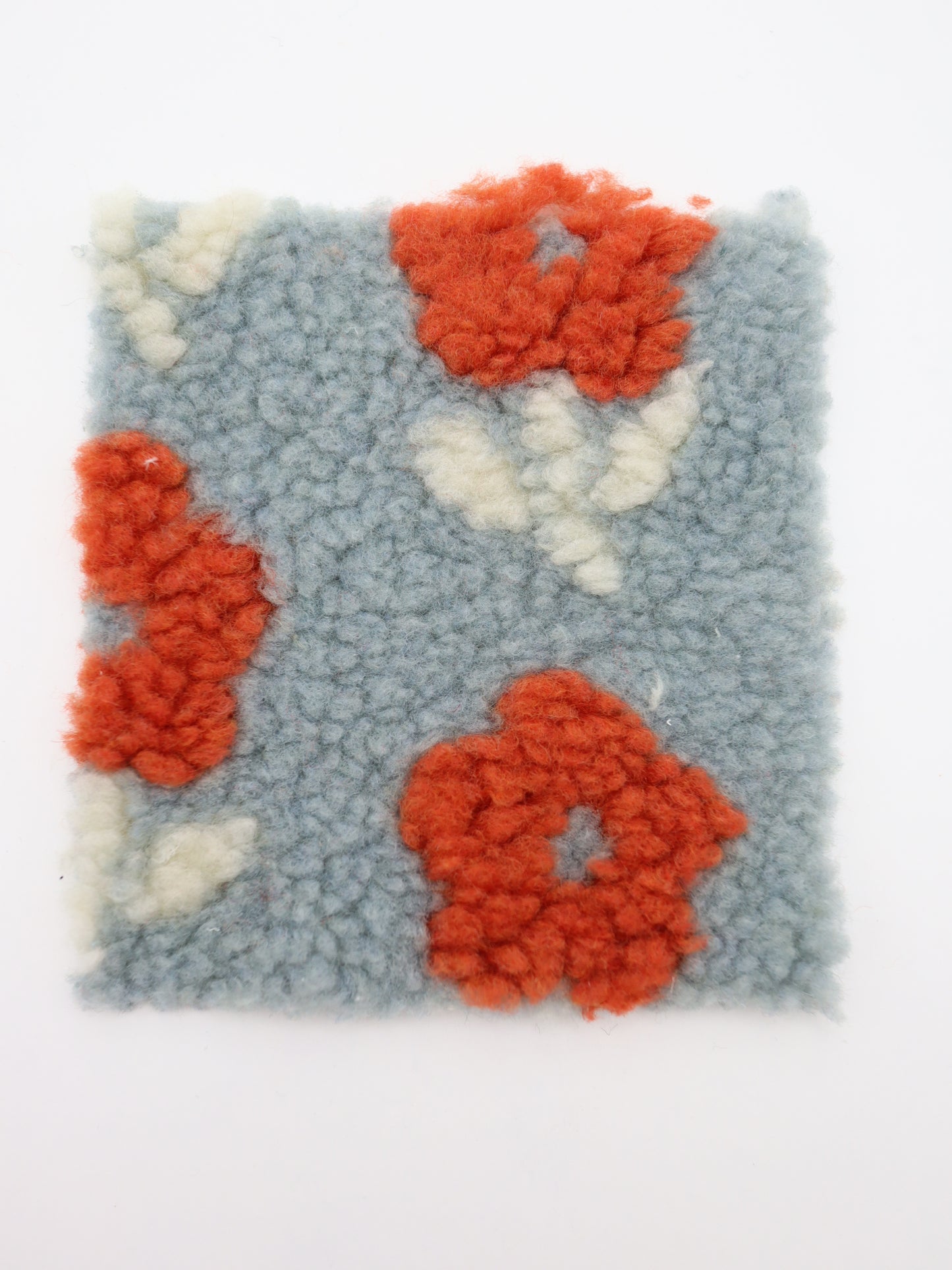 レトロリーフフラワーボア グレー　プロ作家向け 犬服製作用ボア布地