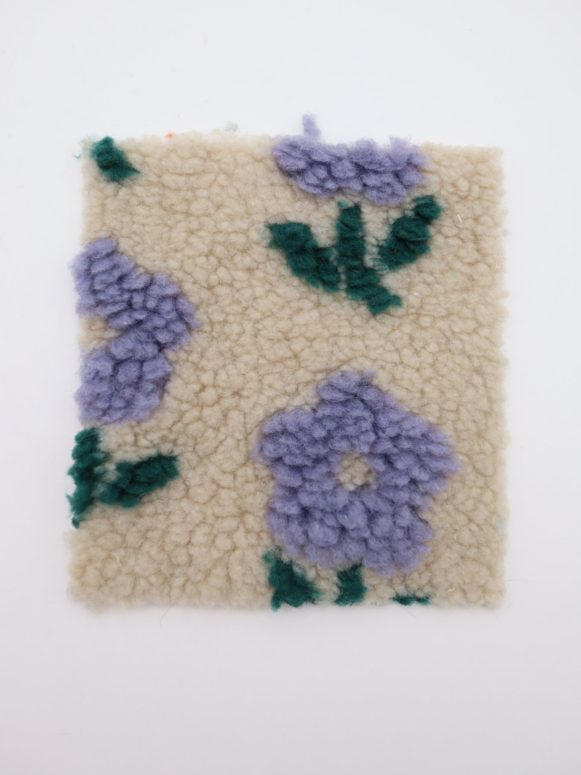 レトロリーフフラワーボア ベージュ　凹凸　プロ作家向け 犬服製作用ボア布地