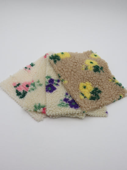 スプリングプチフラワーボア 生地の質感 ふわふわボア ハンドメイド布地