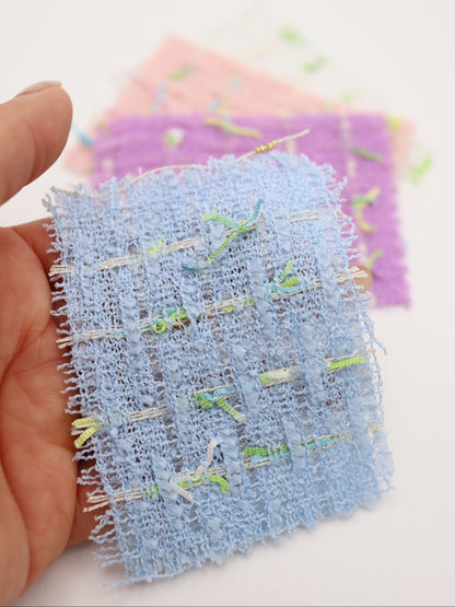 カラフルテープヤーンミックスツイード生地　スカートやワンピースやジャケットなど◎【26SS-073】