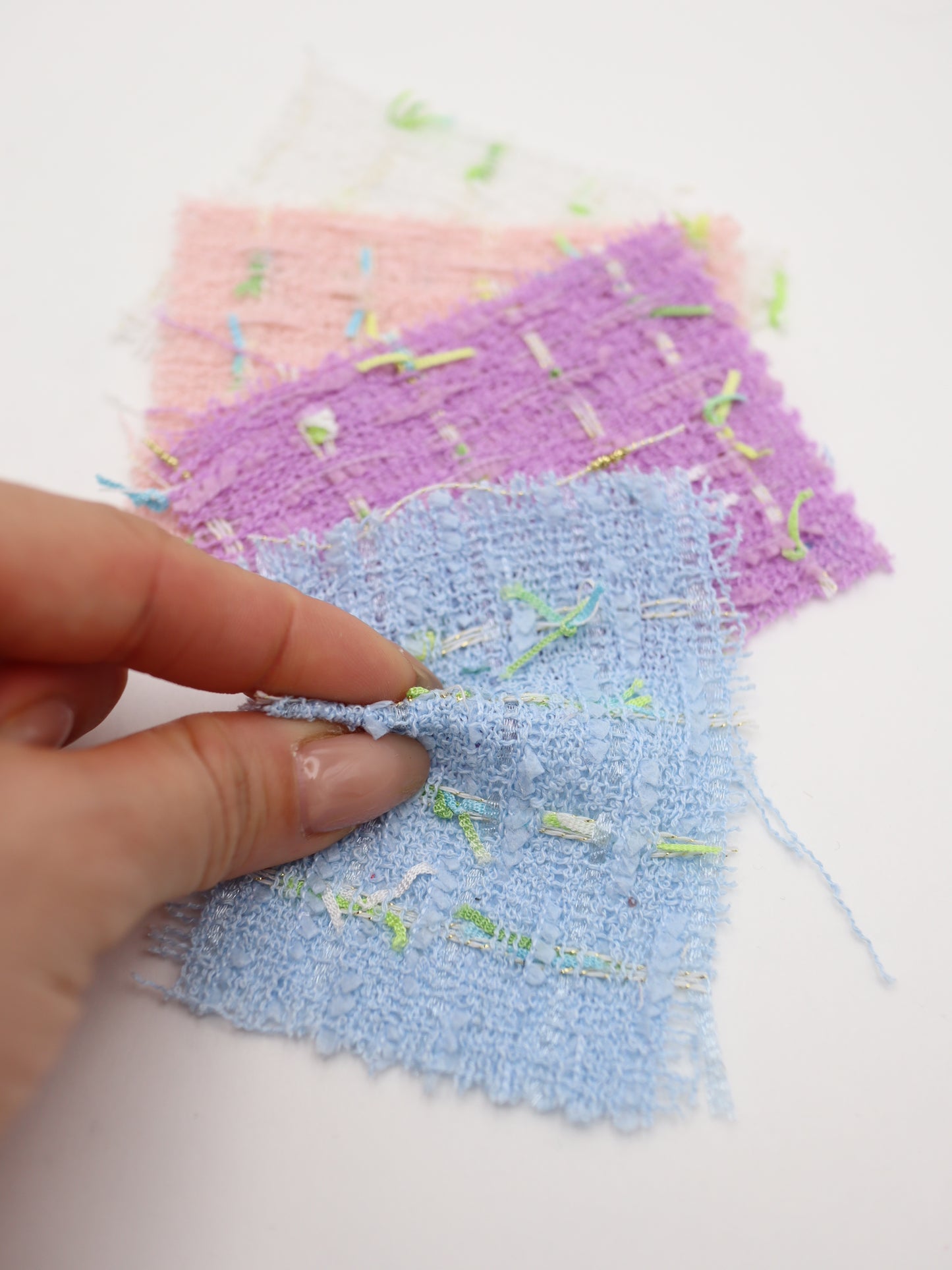 カラフルテープヤーンミックスツイード生地　スカートやワンピースやジャケットなど◎【26SS-073】