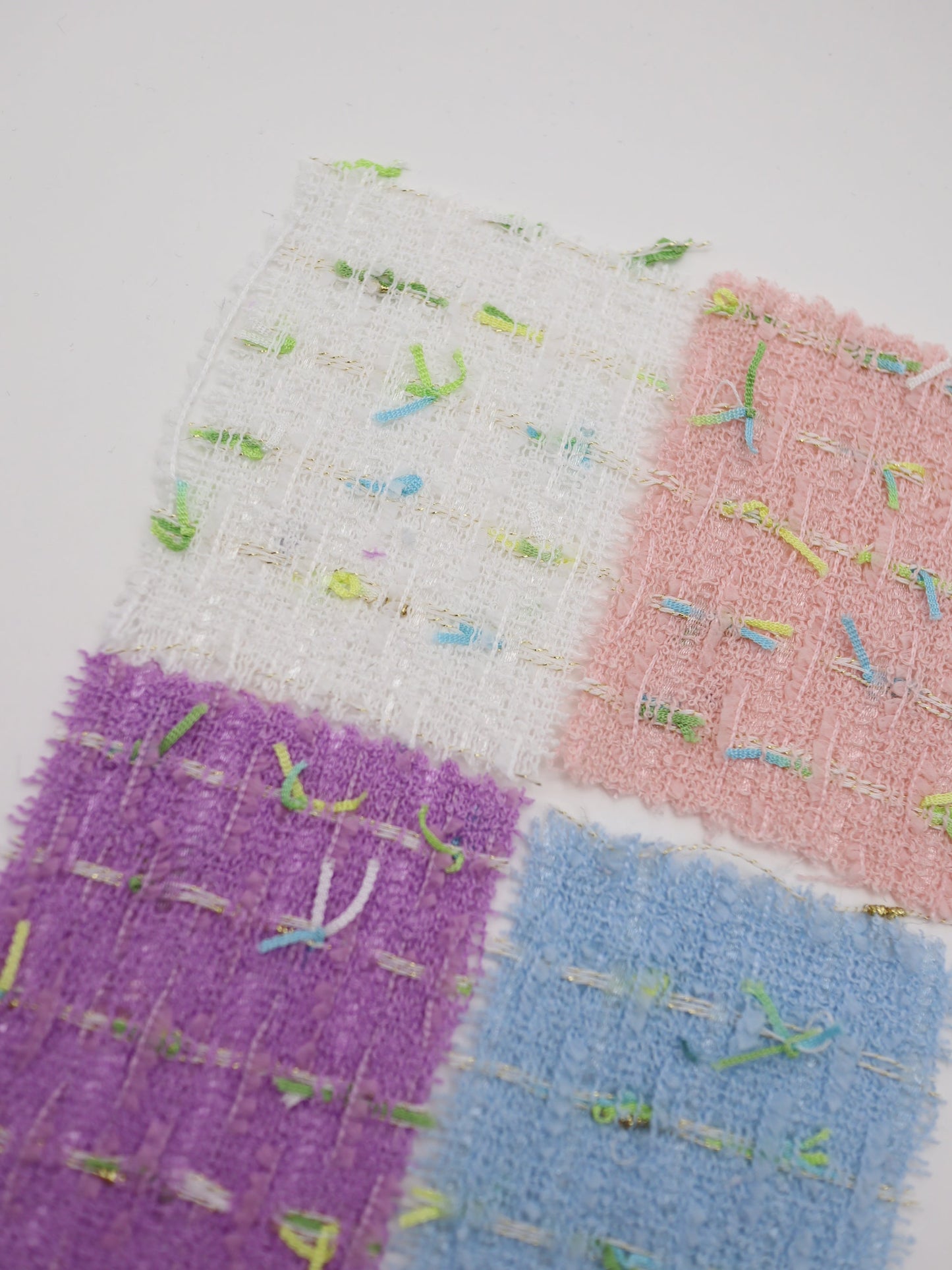 カラフルテープヤーンミックスツイード生地　スカートやワンピースやジャケットなど◎【26SS-073】