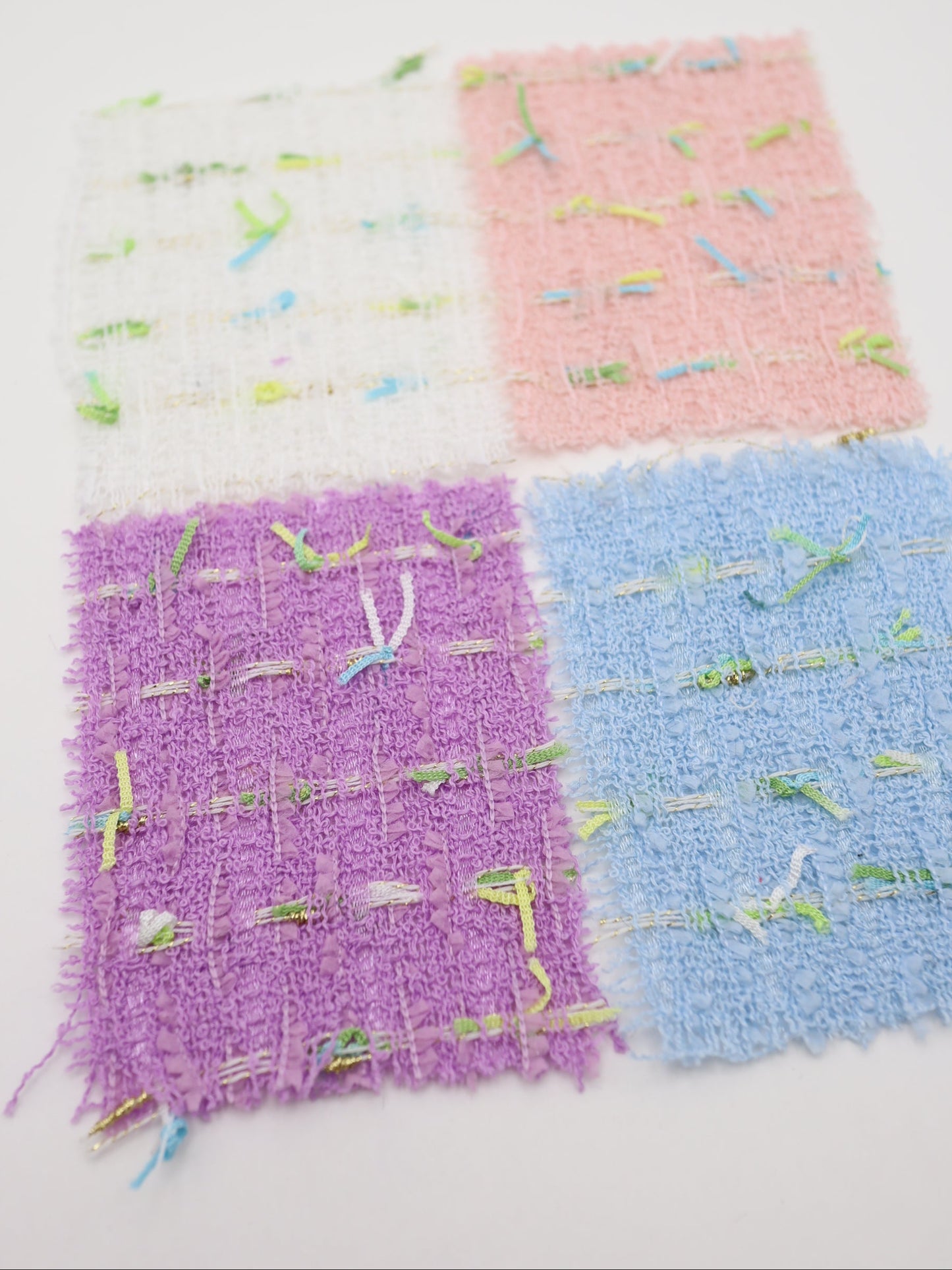 カラフルテープヤーンミックスツイード生地　スカートやワンピースやジャケットなど◎【26SS-073】