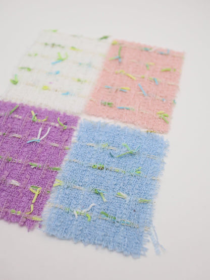 カラフルテープヤーンミックスツイード生地　スカートやワンピースやジャケットなど◎【26SS-073】