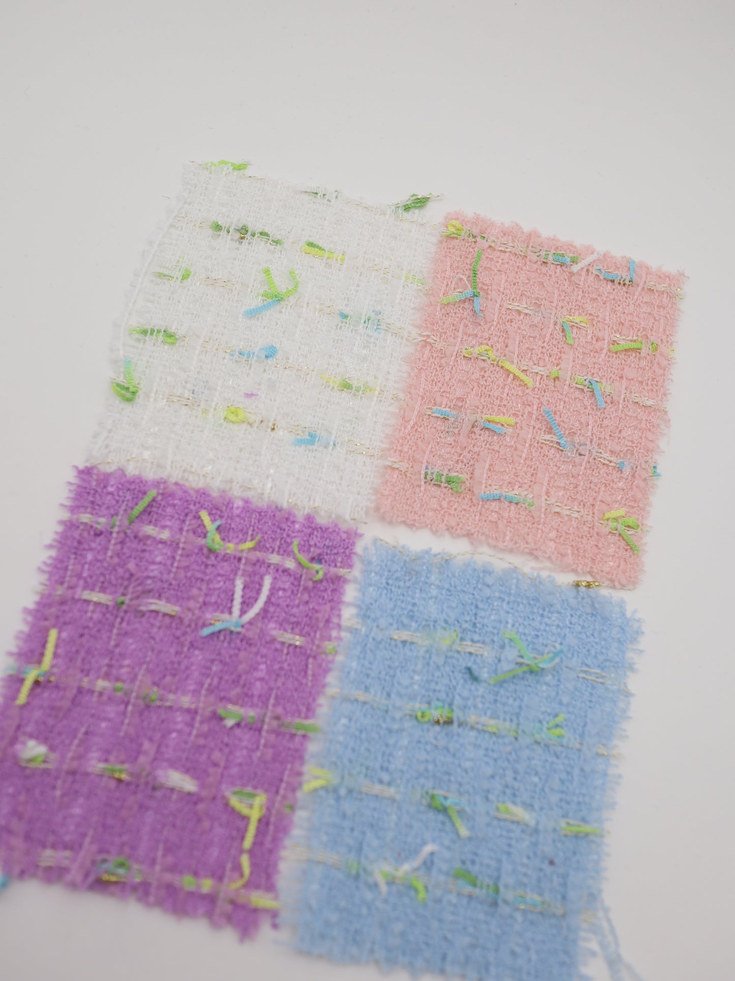 カラフルテープヤーンミックスツイード生地　スカートやワンピースやジャケットなど◎【26SS-073】