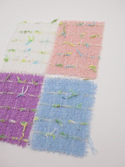 カラフルテープヤーンミックスツイード生地　スカートやワンピースやジャケットなど◎【26SS-073】