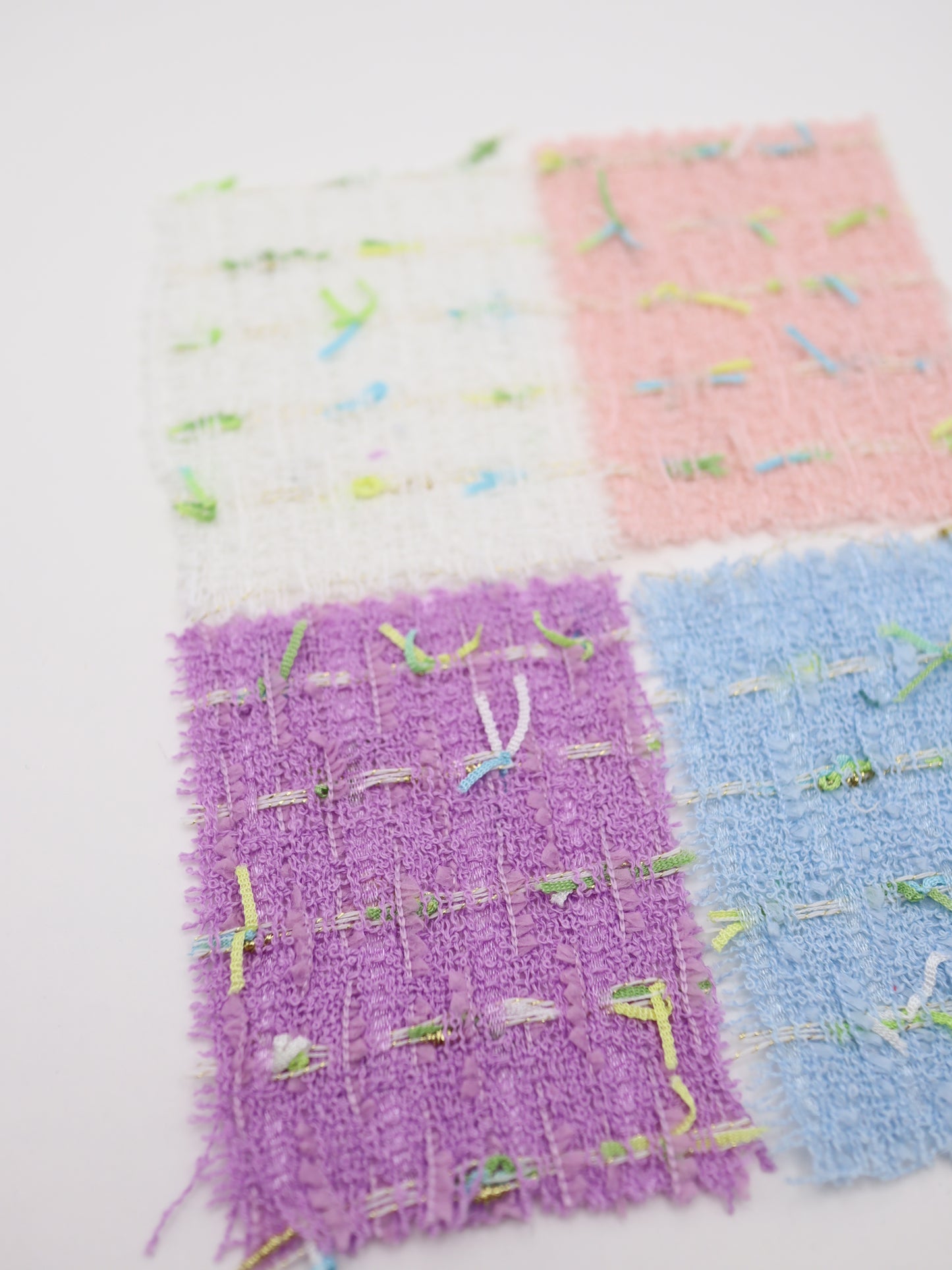 カラフルテープヤーンミックスツイード生地　スカートやワンピースやジャケットなど◎【26SS-073】