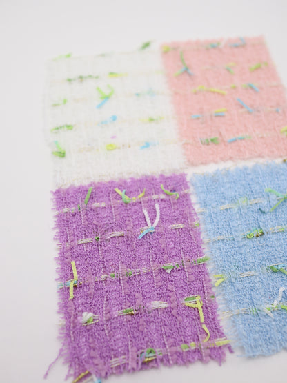 カラフルテープヤーンミックスツイード生地　スカートやワンピースやジャケットなど◎【26SS-073】