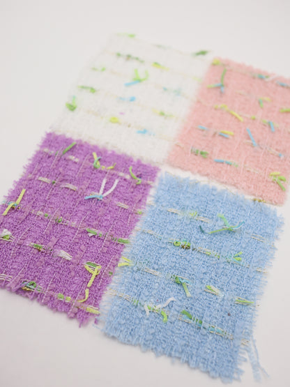 カラフルテープヤーンミックスツイード生地　スカートやワンピースやジャケットなど◎【26SS-073】