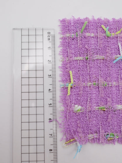 カラフルテープヤーンミックスツイード生地　スカートやワンピースやジャケットなど◎【26SS-073】