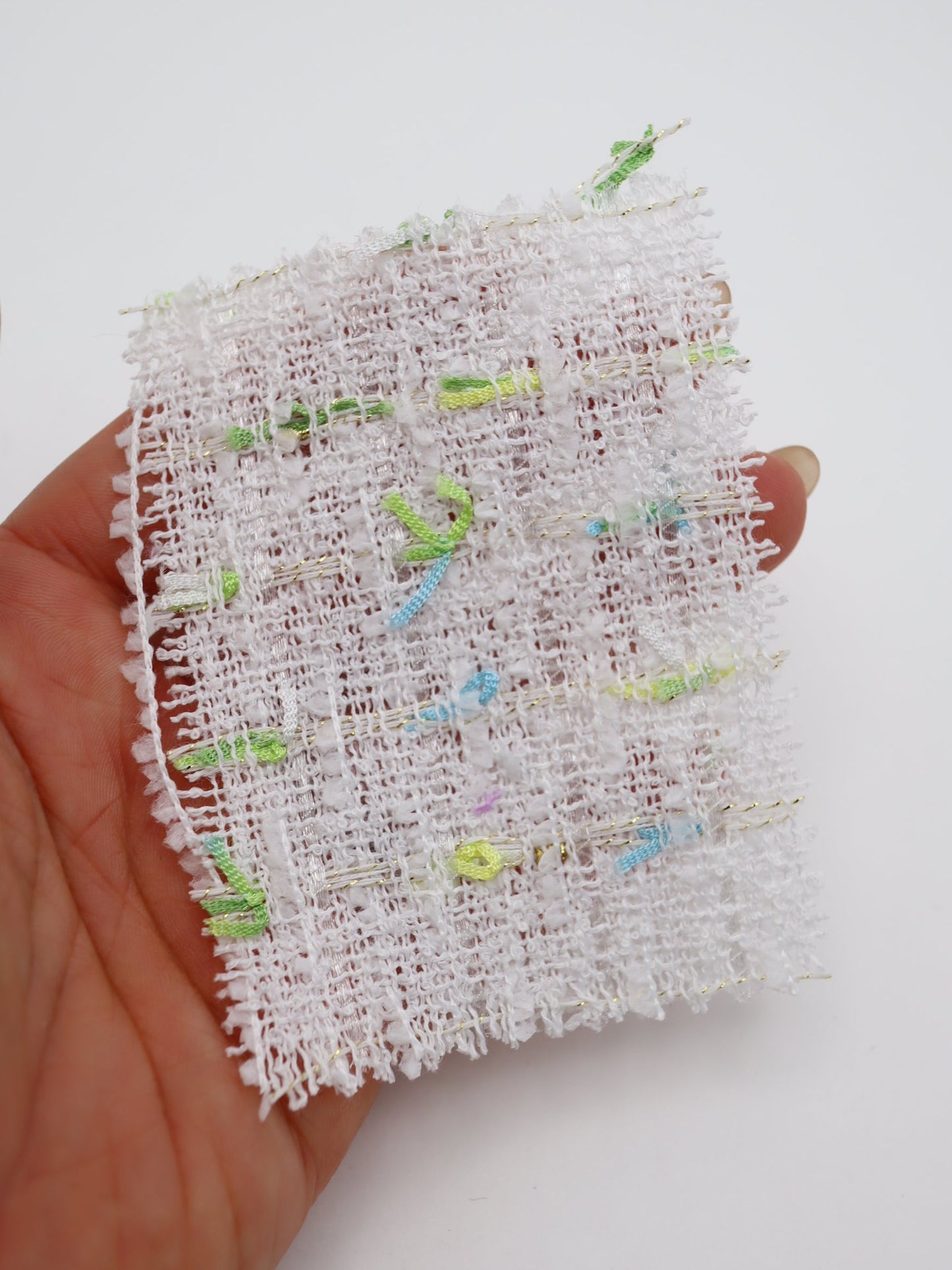 カラフルテープヤーンミックスツイード生地　スカートやワンピースやジャケットなど◎【26SS-073】