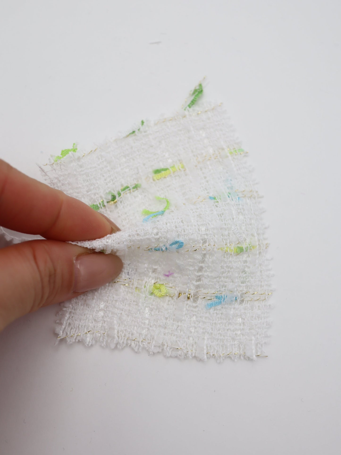 カラフルテープヤーンミックスツイード生地　スカートやワンピースやジャケットなど◎【26SS-073】