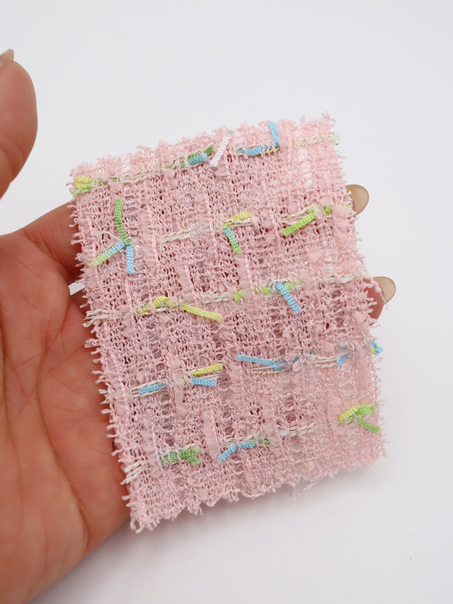 カラフルテープヤーンミックスツイード生地　スカートやワンピースやジャケットなど◎【26SS-073】