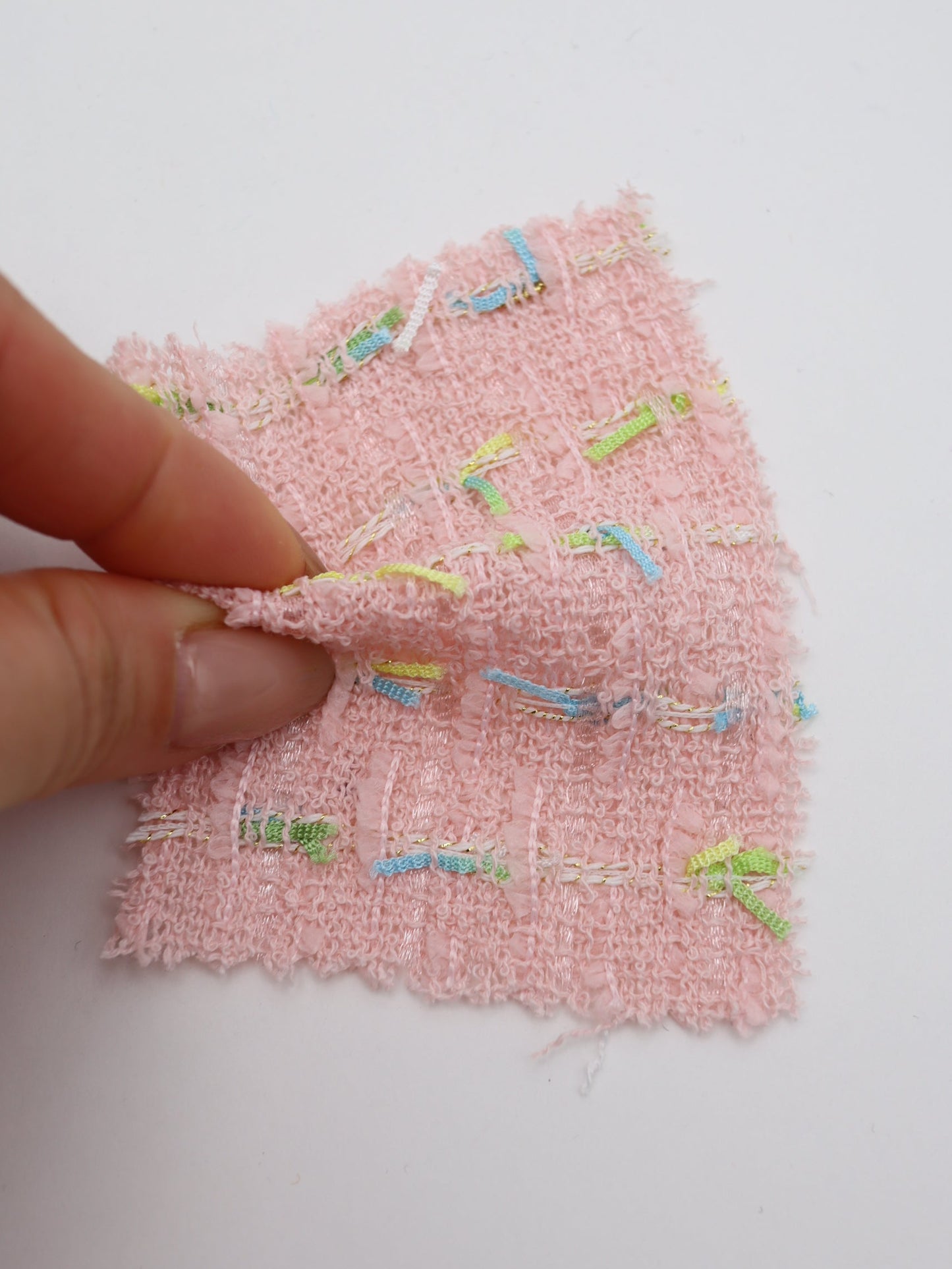 カラフルテープヤーンミックスツイード生地　スカートやワンピースやジャケットなど◎【26SS-073】