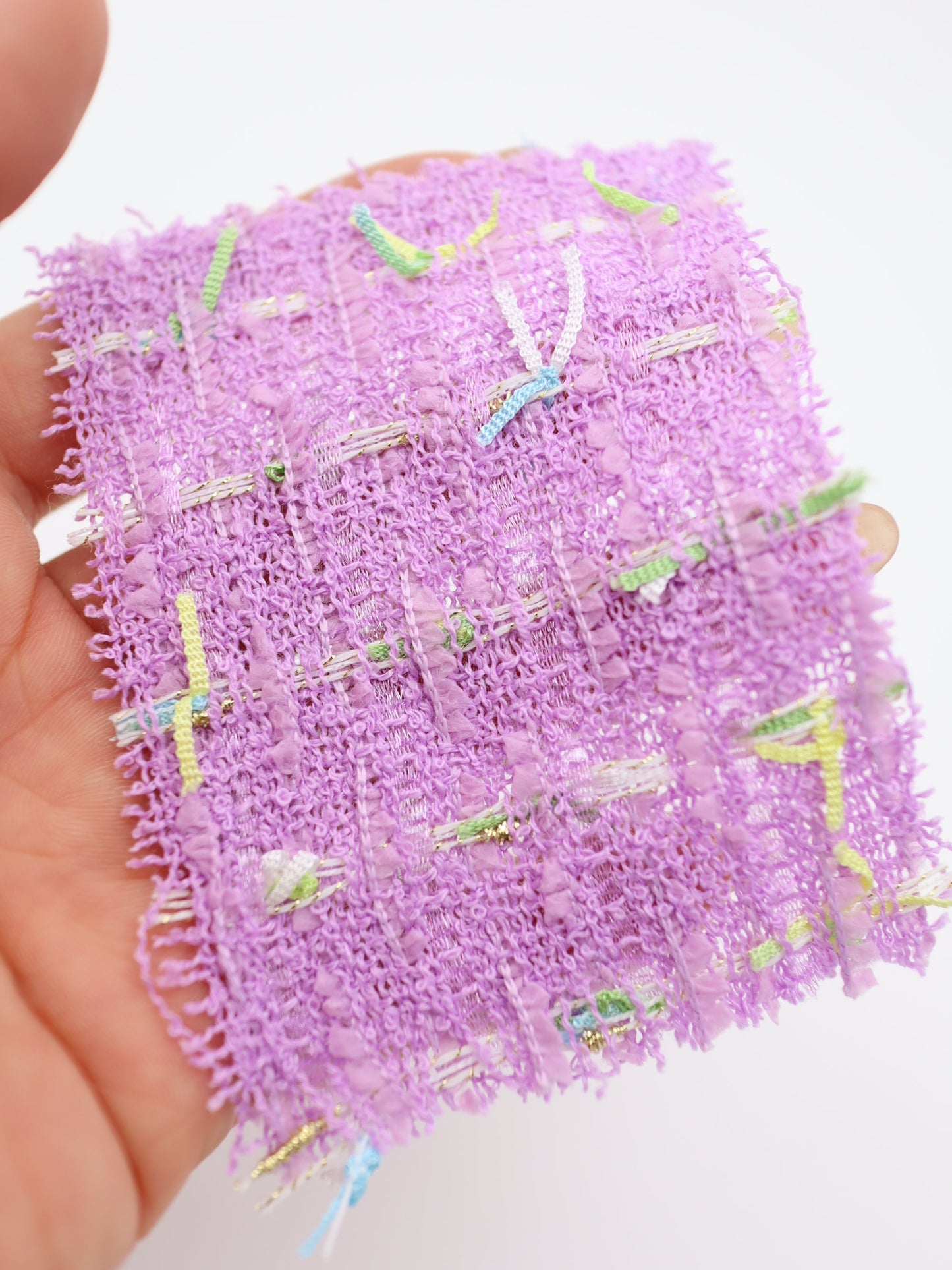 カラフルテープヤーンミックスツイード生地　スカートやワンピースやジャケットなど◎【26SS-073】