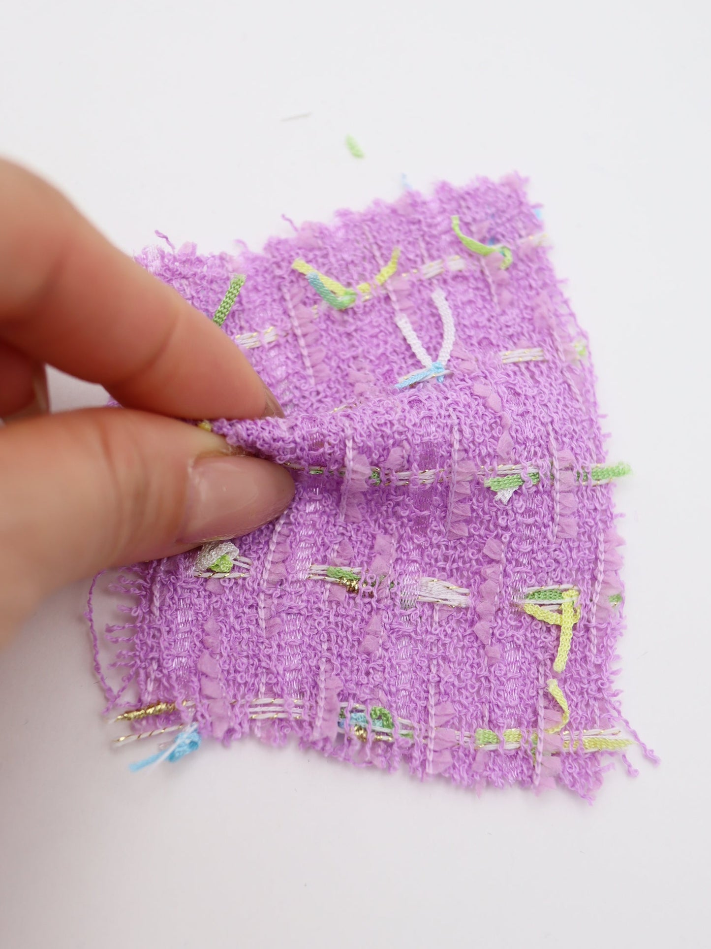 カラフルテープヤーンミックスツイード生地　スカートやワンピースやジャケットなど◎【26SS-073】