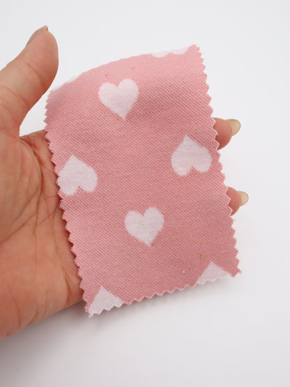 ハートジャガード・二重織り黄金比ニット生地｜綿60%・高復元・高耐久｜ドッグウェア・ベビー・デイリーウェア向け｜26SS-050【生地仕入れ代行卸】