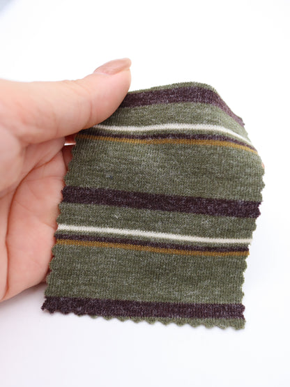 高ストレッチ！起毛レトロマルチボーダーフライスニット｜【生地幅】約172センチ 【混率】ポリエステル80％レーヨン15％ポリウレタン5％｜【生地幅】約172センチ 【混率】綿60％ポリエステル35％ポリウレタン5％｜ドッグウエア・KIDSウエア・トップス・雑貨向き｜26AW-180
