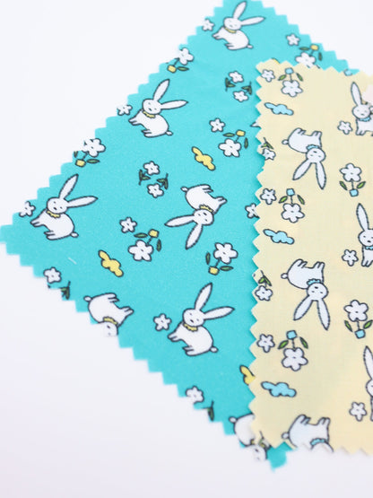 【25AW-020】お花畑うさぎプリント綿ローン　/0.5ｙあたり＝～830円