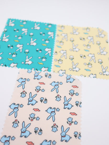 【25AW-020】お花畑うさぎプリント綿ローン　/0.5ｙあたり＝～830円