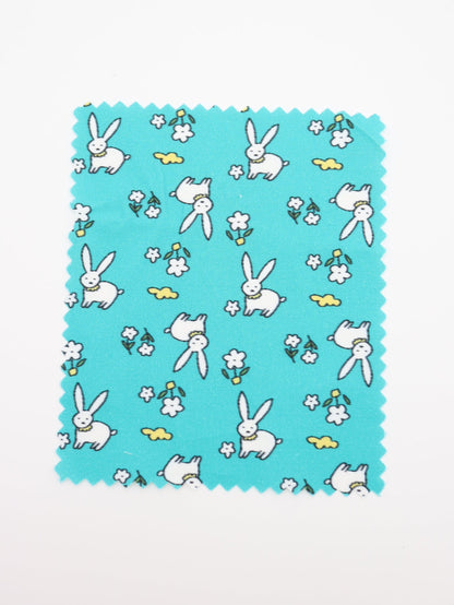 【25AW-020】お花畑うさぎプリント綿ローン　/0.5ｙあたり＝～830円