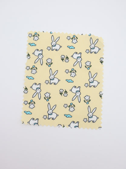 【25AW-020】お花畑うさぎプリント綿ローン　/0.5ｙあたり＝～830円
