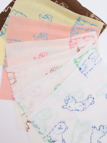 【25AW-047】ころころわんこプリント綿ローン　/0.5ｙあたり＝～810円