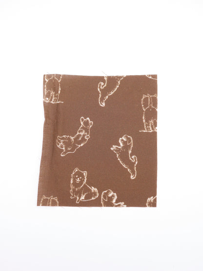 【25AW-047】ころころわんこプリント綿ローン　/0.5ｙあたり＝～810円