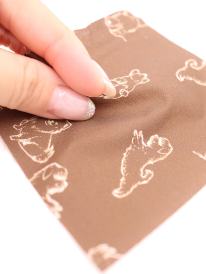 【25AW-047】ころころわんこプリント綿ローン　/0.5ｙあたり＝～810円