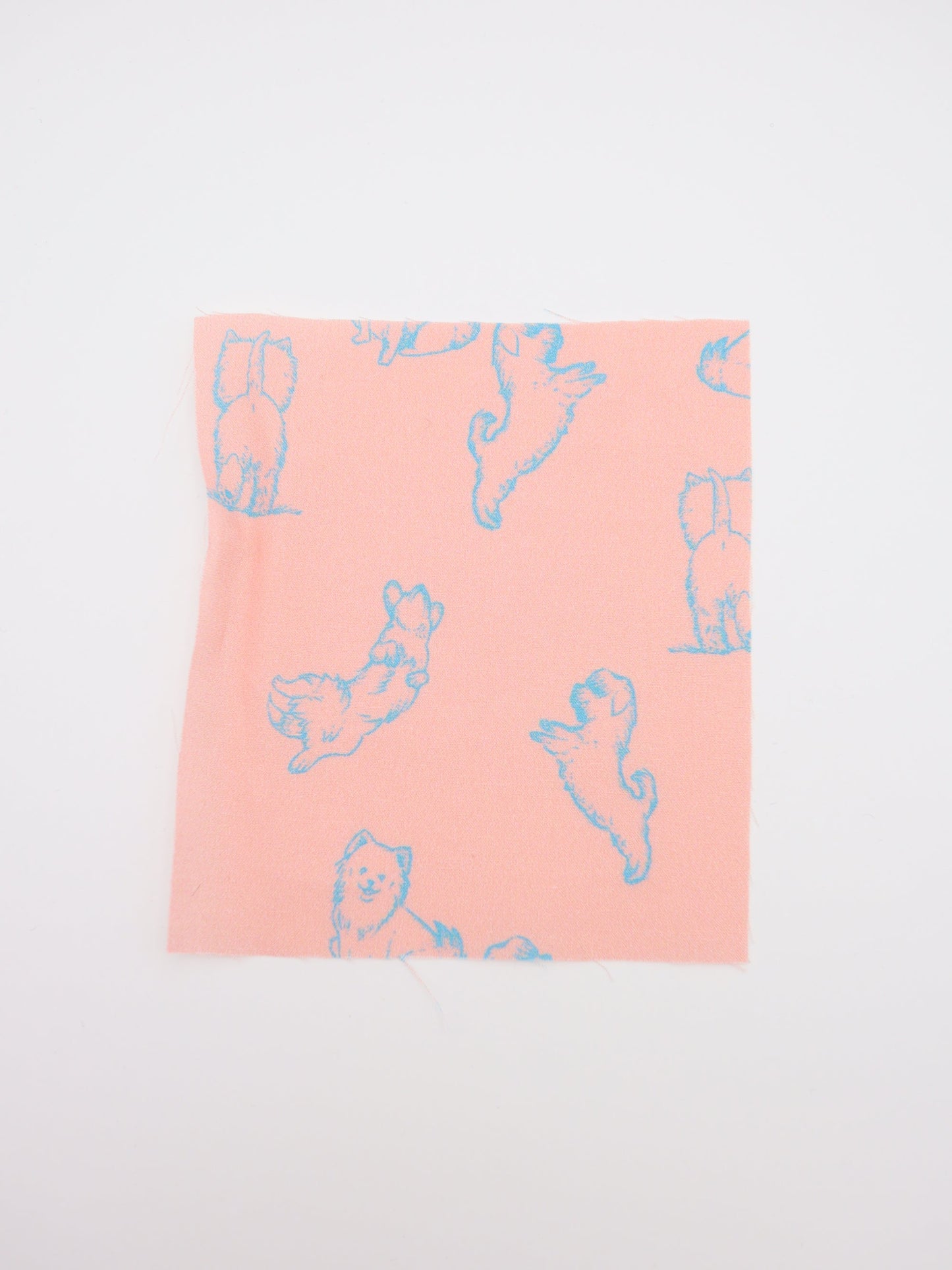 【25AW-047】ころころわんこプリント綿ローン　/0.5ｙあたり＝～810円