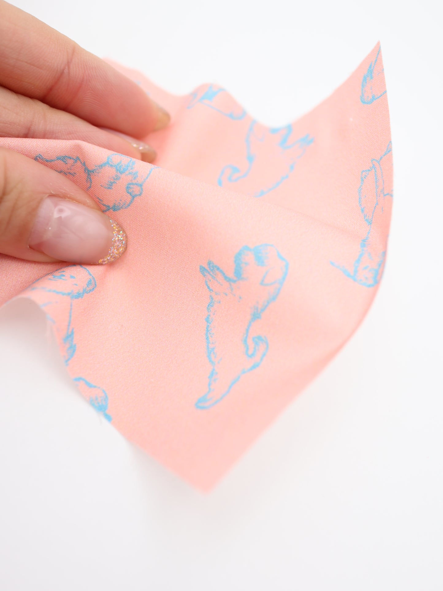 【25AW-047】ころころわんこプリント綿ローン　/0.5ｙあたり＝～810円