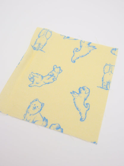 【25AW-047】ころころわんこプリント綿ローン　/0.5ｙあたり＝～810円