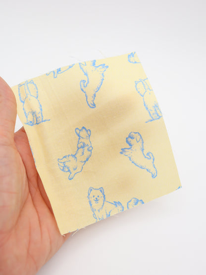 【25AW-047】ころころわんこプリント綿ローン　/0.5ｙあたり＝～810円