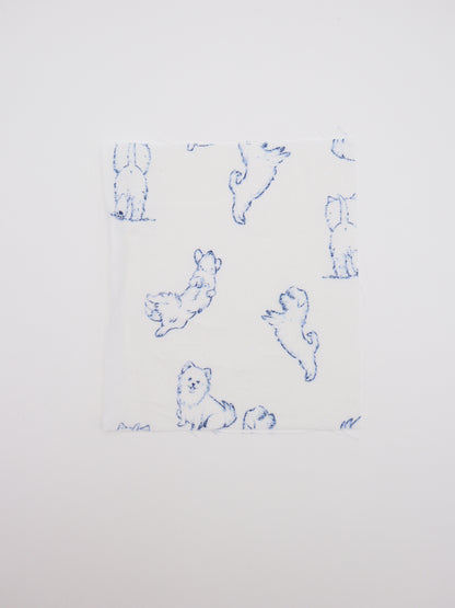 【25AW-047】ころころわんこプリント綿ローン　/0.5ｙあたり＝～810円
