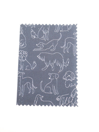 【25AW-048】線画わんちゃんプリント綿ローン　/0.5ｙあたり=～830円