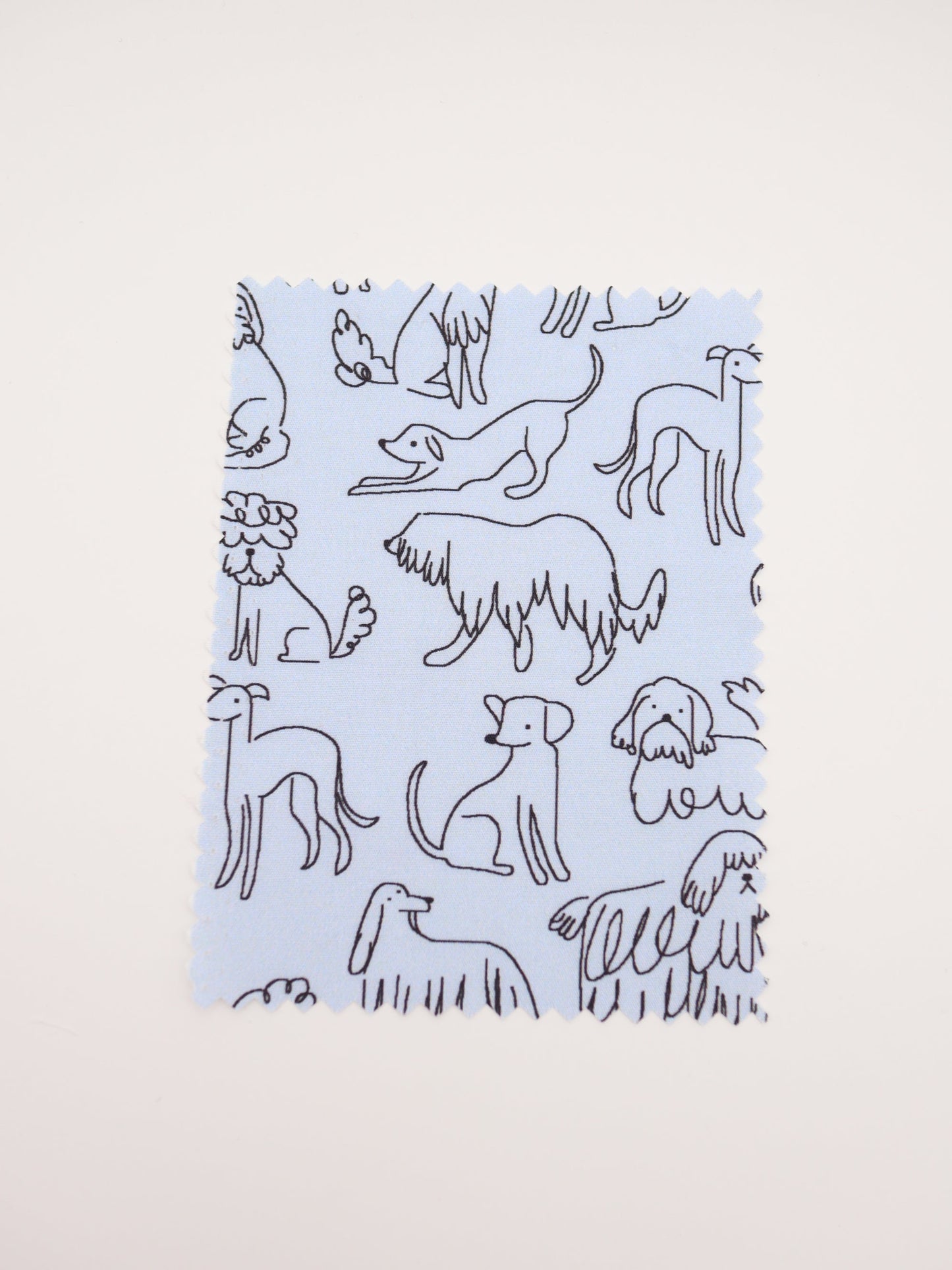 【25AW-048】線画わんちゃんプリント綿ローン　/0.5ｙあたり=～830円