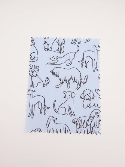 【25AW-048】線画わんちゃんプリント綿ローン　/0.5ｙあたり=～830円