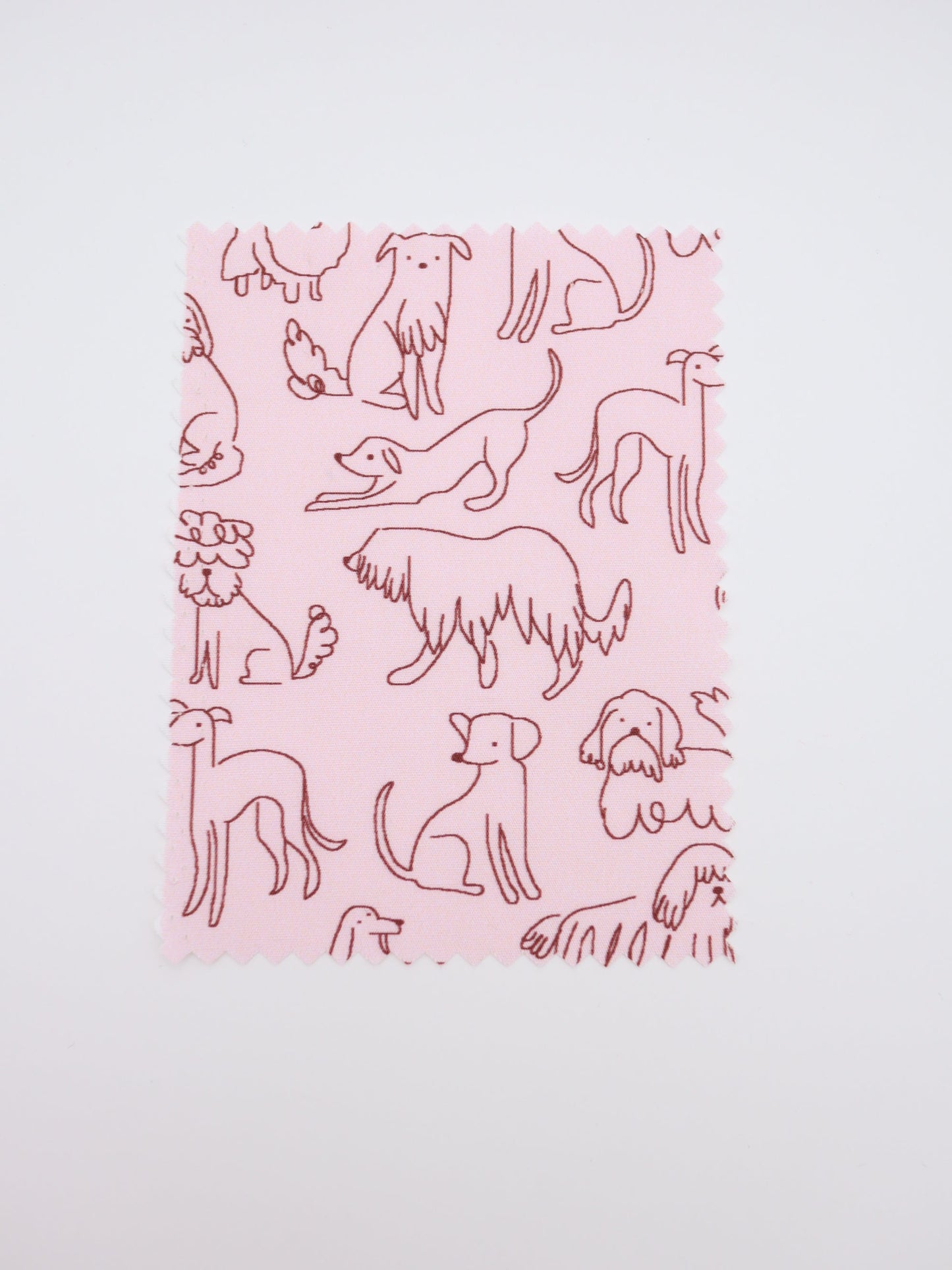 【25AW-048】線画わんちゃんプリント綿ローン　/0.5ｙあたり=～830円