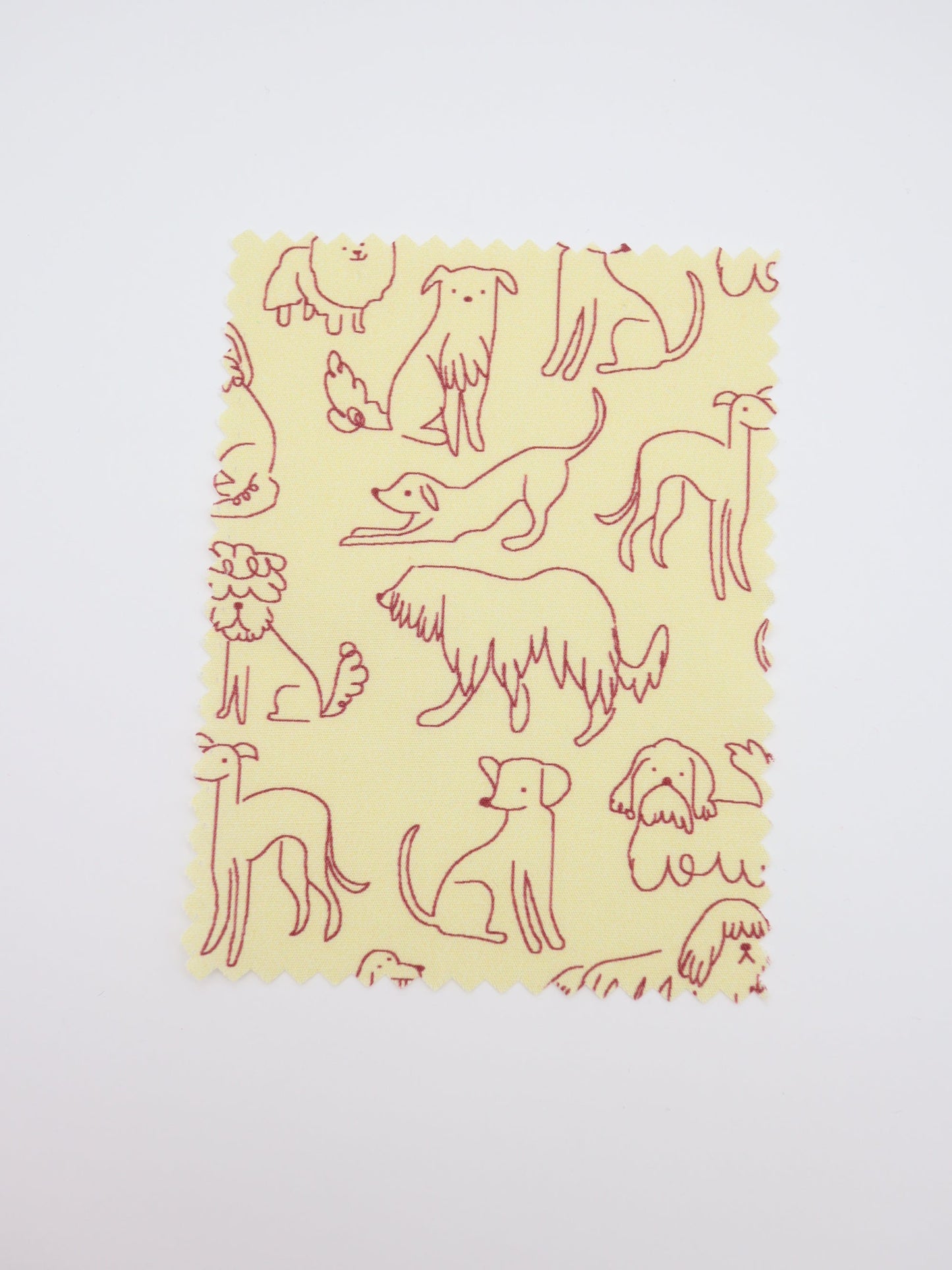 【25AW-048】線画わんちゃんプリント綿ローン　/0.5ｙあたり=～830円