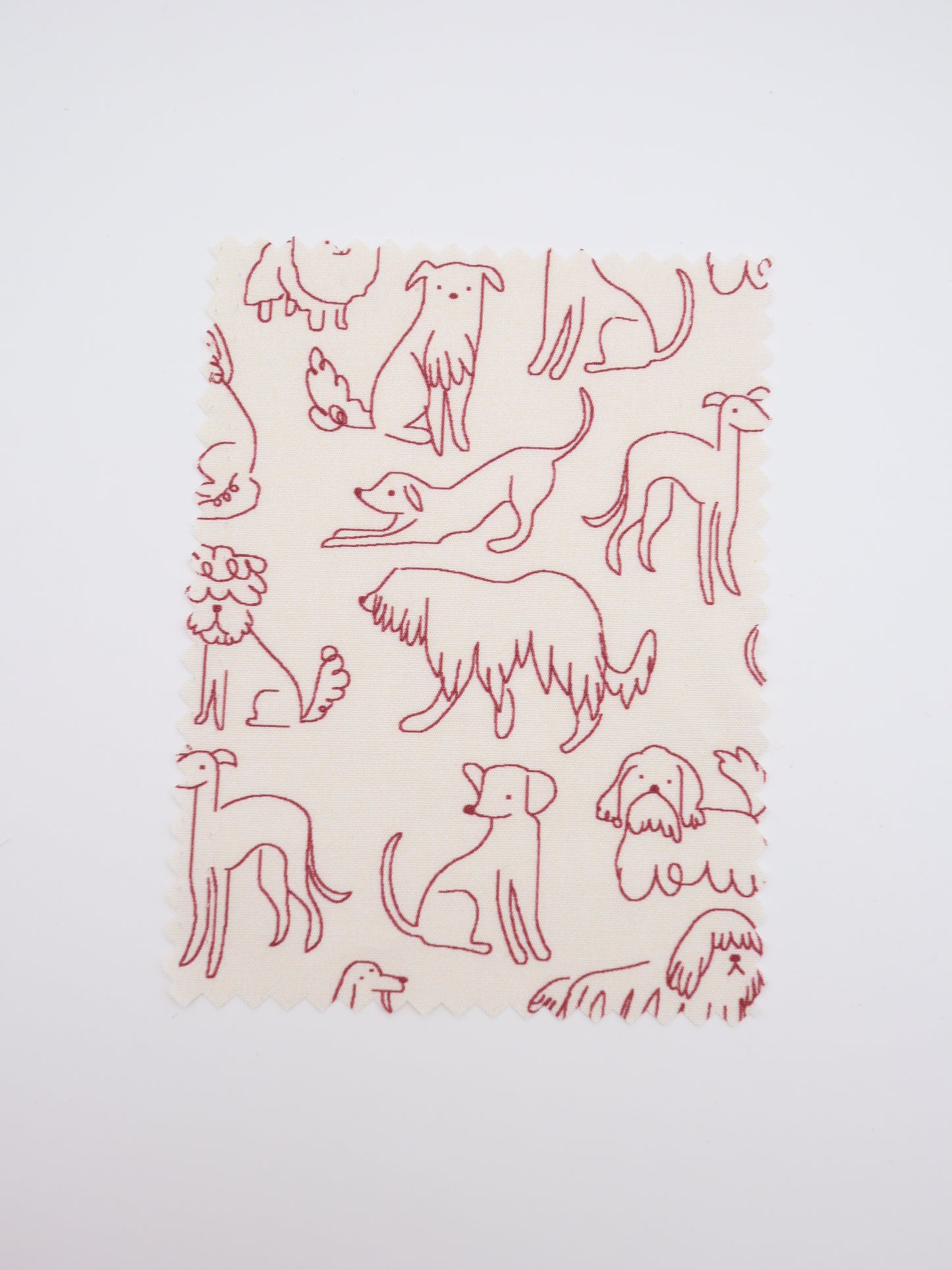 【25AW-048】線画わんちゃんプリント綿ローン　/0.5ｙあたり=～830円