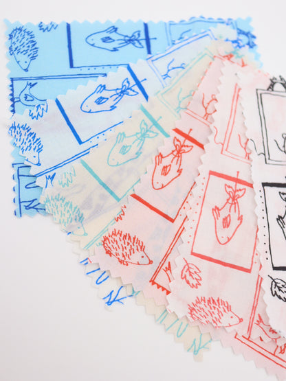 【25AW-049】窓からあにまるずプリント綿ローン　/0.5ｙあたり=～830円