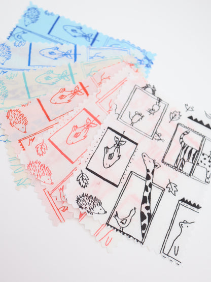 【25AW-049】窓からあにまるずプリント綿ローン　/0.5ｙあたり=～830円