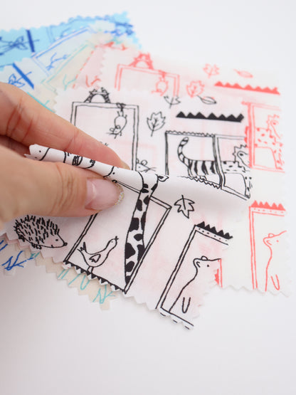 【25AW-049】窓からあにまるずプリント綿ローン　/0.5ｙあたり=～830円